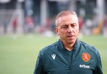 Черно море с кадрови проблеми преди Левски Football coach in a dark green jacket with a crest, standing on a training field.