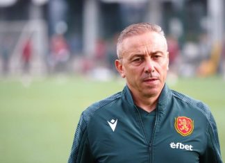 Черно море с кадрови проблеми преди Левски Football coach in a dark green jacket with a crest, standing on a training field.